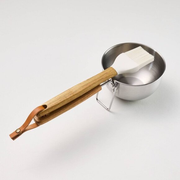 2pc Basting Brush & Sauce Pot Grill Tool Set - Hearth & Hand Magnolia - Picture 1 of 6